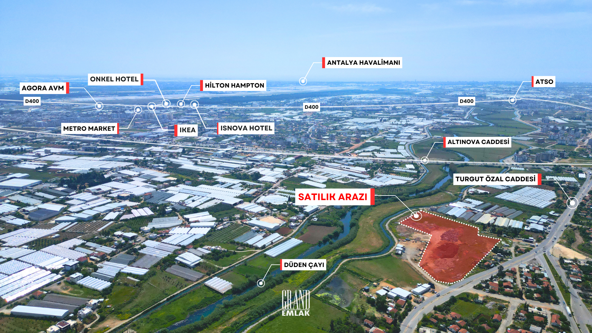 34 750 m² Land for Sale in Kepez Baraj — Baraj, Kepez, Antalya