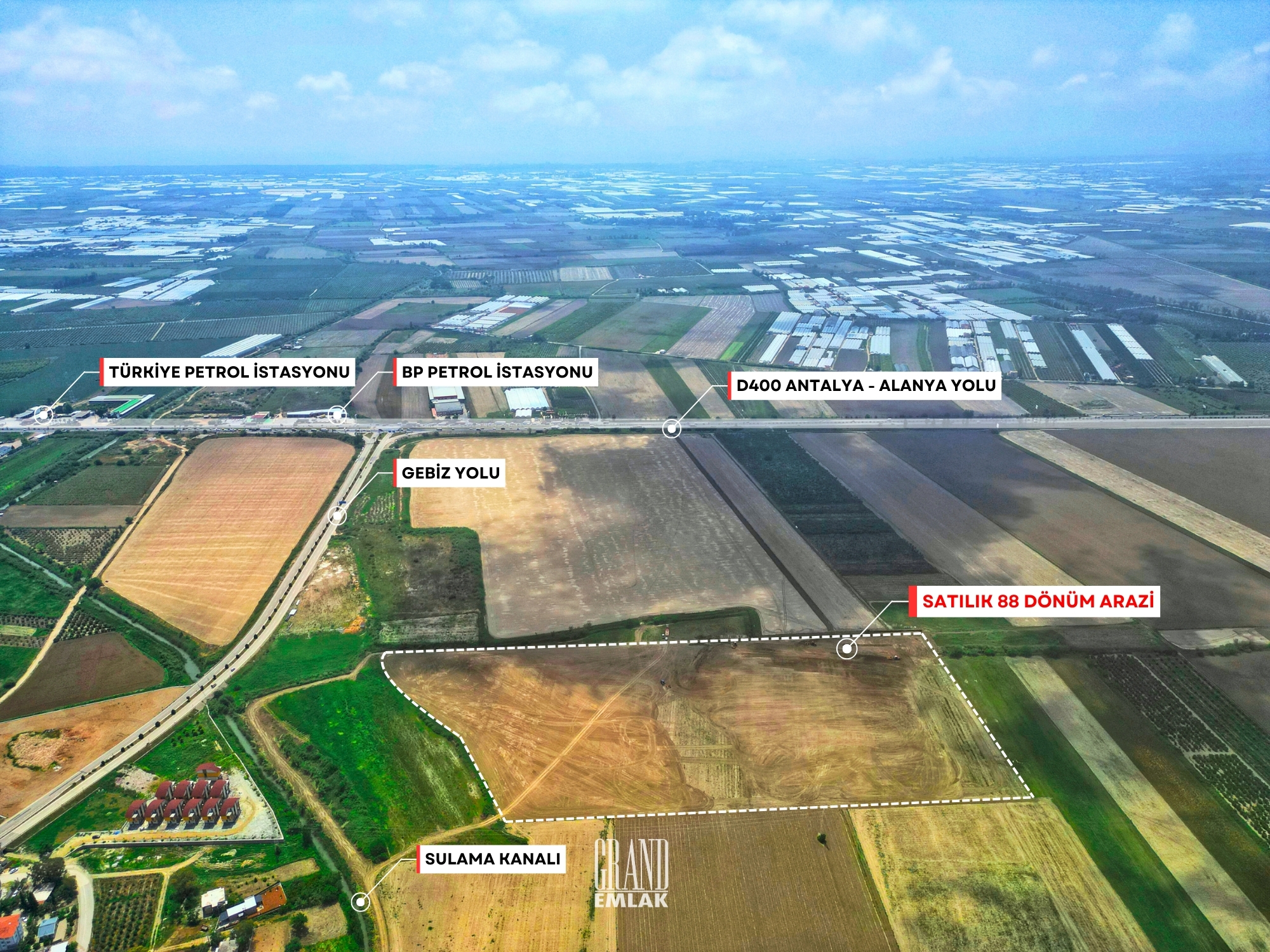 88 Acres of Land for Sale Near Expo in Aksu, Solak — Solak, Aksu, Antalya