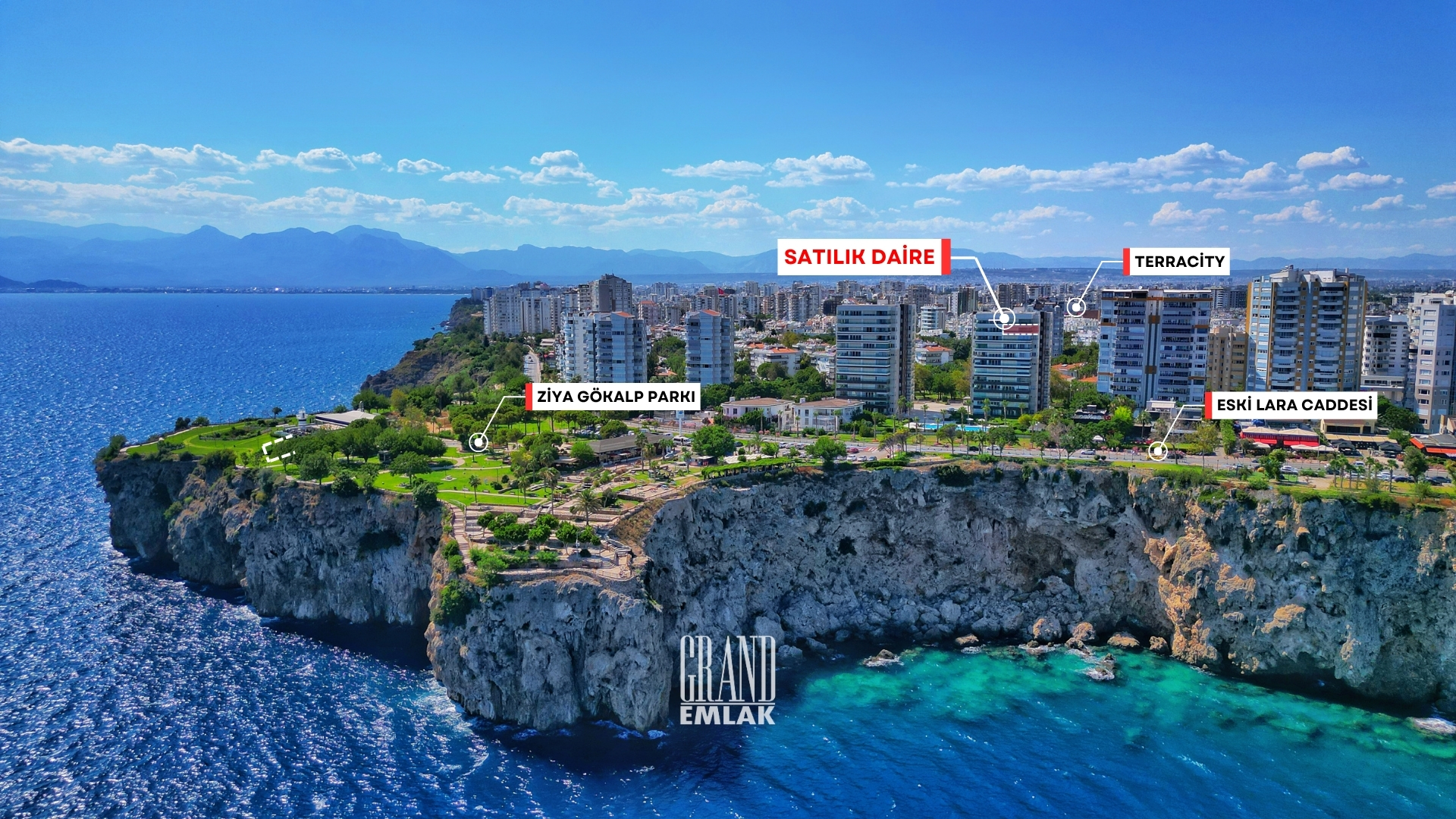 4+1 Luxuswohnung mit Panoramablick auf das Meer im Yalıyar Komplex zu Verkaufen — Fener, Muratpaşa, Antalya