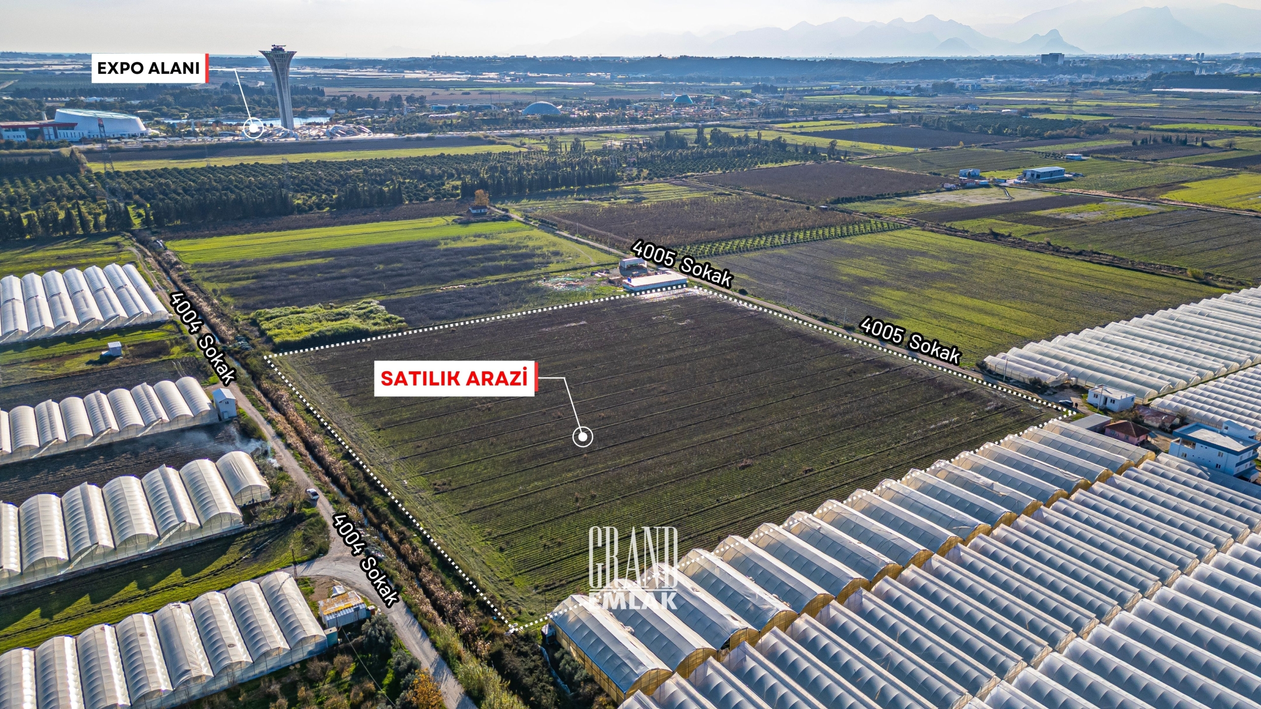 37.8 Decares Land for Sale Near EXPO in Solak, Aksu — Solak, Aksu, Antalya