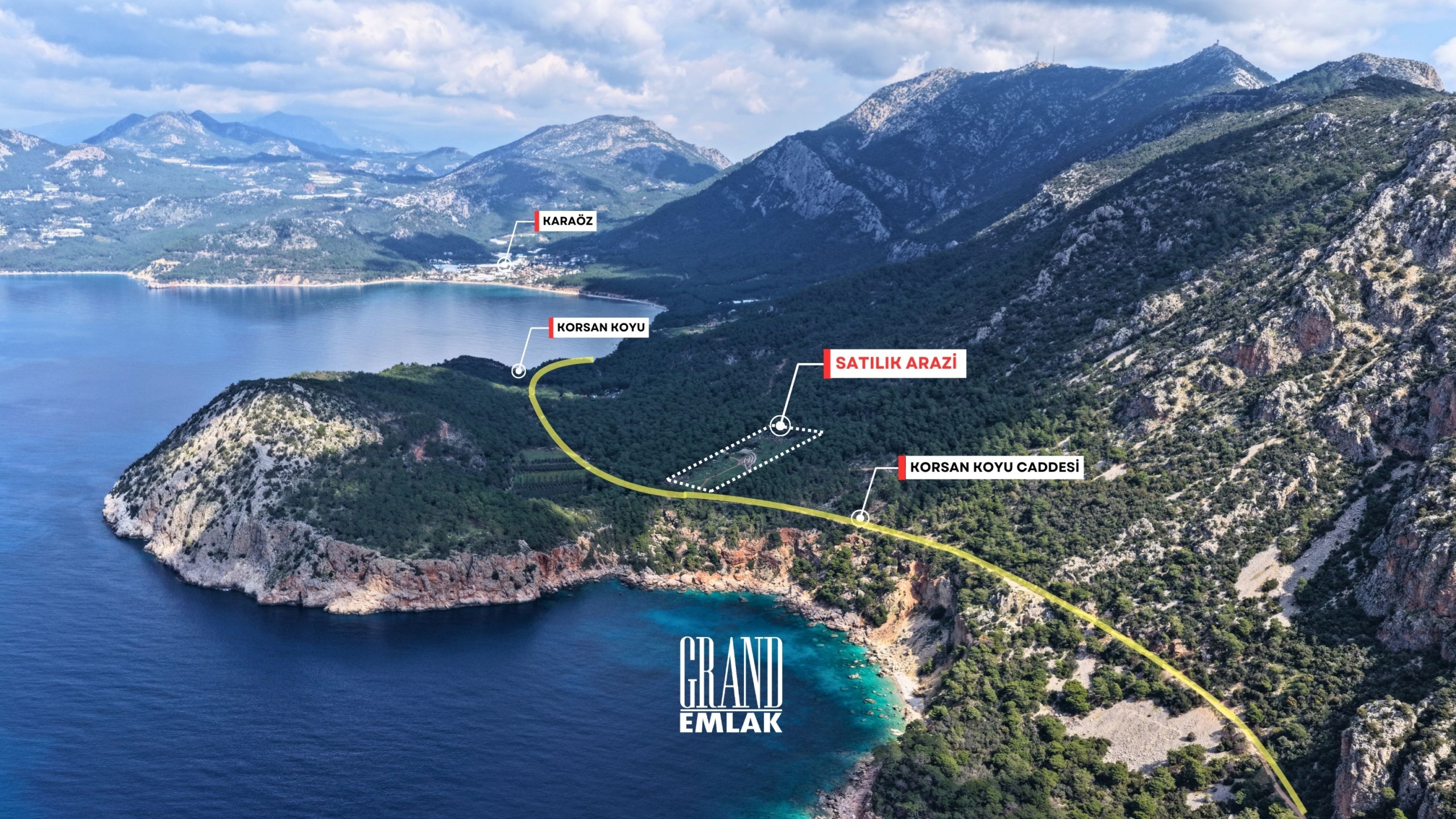 23.000 m² Land Plot with Sea View near the Coast — Kumluca, Antalya — Karaöz, Kumluca, Antalya