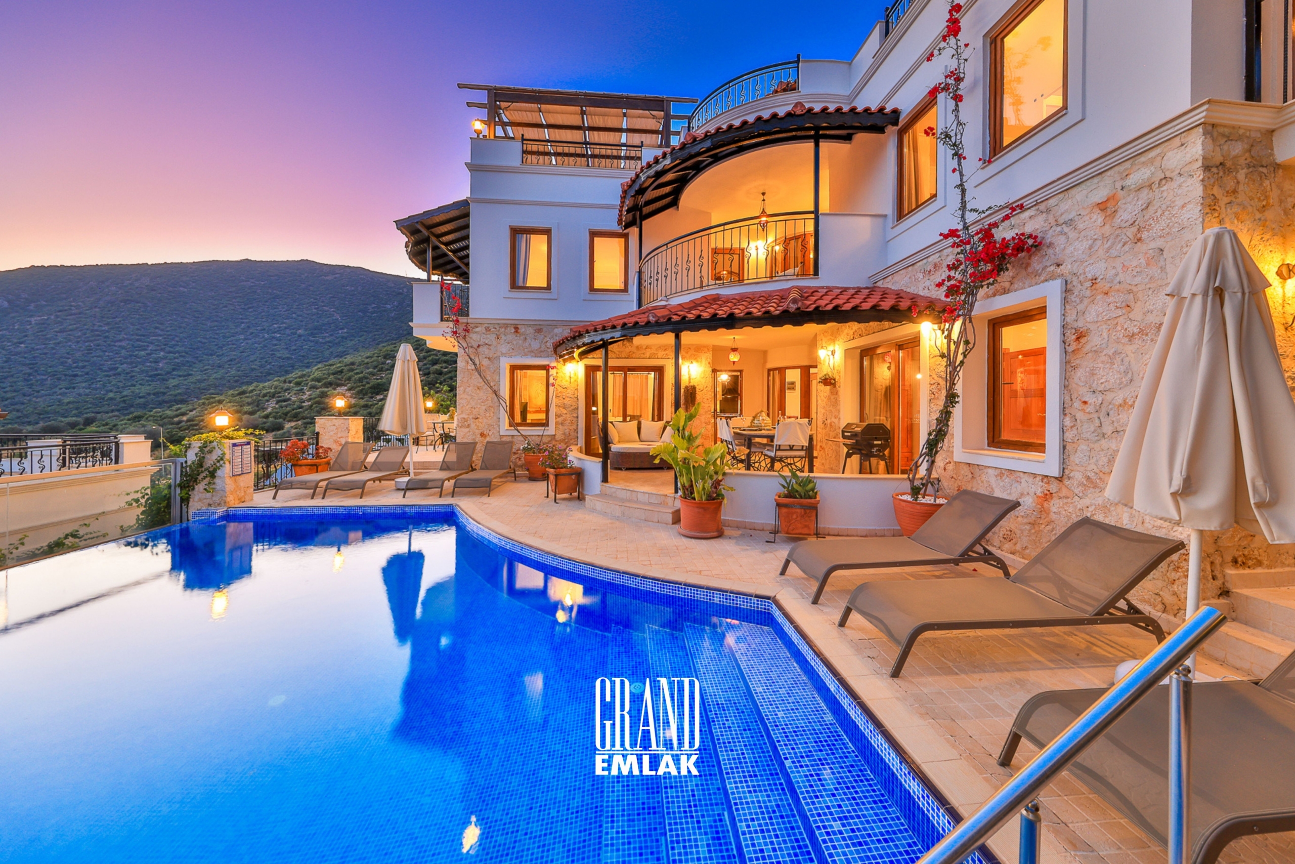 Ultra Luxury 5+1 Villa for Sale with Panoramic Sea View in Kaş, Kalkan — Kalkan, Kaş, Antalya