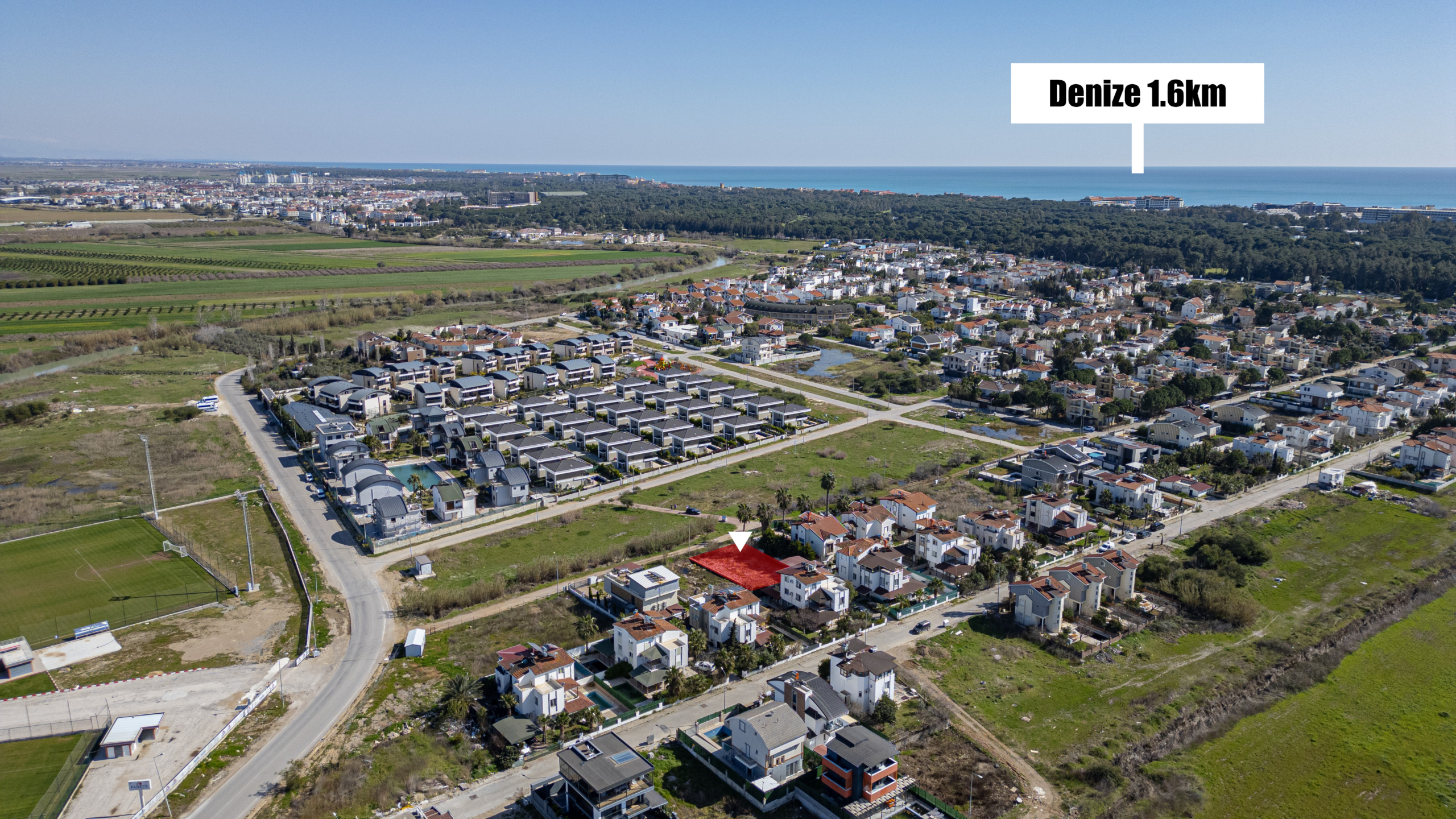 500 m² Villengrundstück mit unverbaubarem Blick in Kadriye — Kadriye, Serik, Antalya