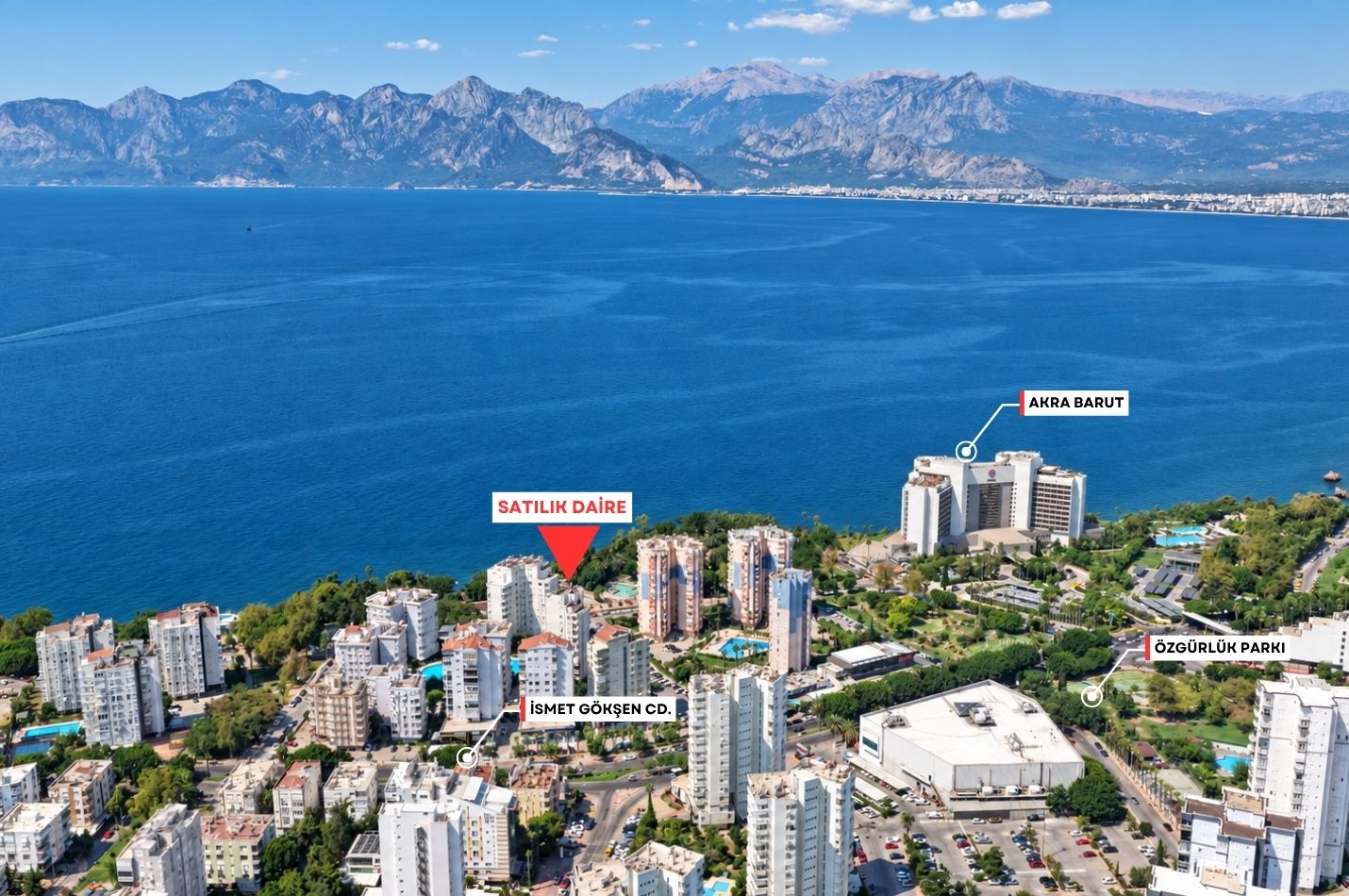 Sea-View, One-of-a-Kind Custom-Designed 3+1 Apartment for Sale on a High Floor in Alpek 3 Residence, Şirinyalı, Antalya — Yeşilbahçe, Muratpaşa, Antalya
