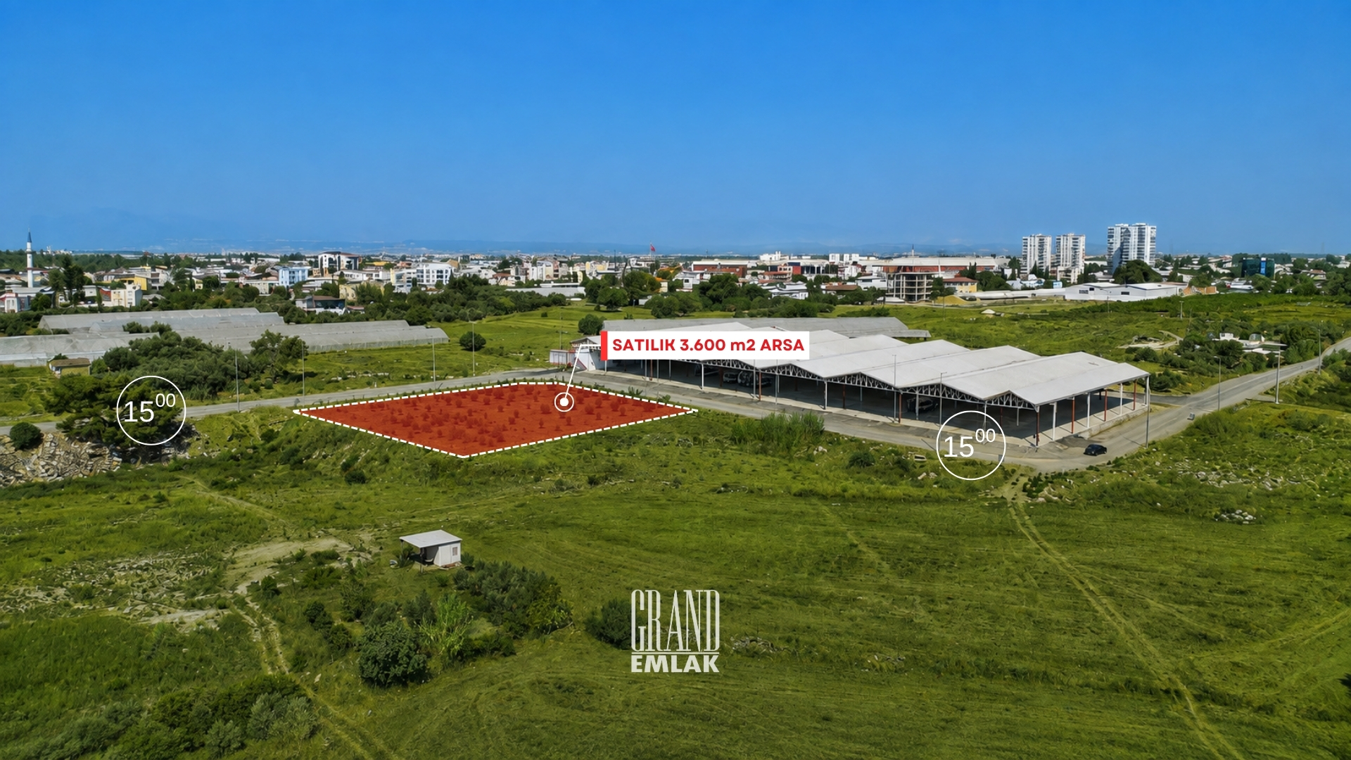 3,610 m² Residential Land Plot for Sale in Antalya Güzelyurt — Güzelyurt, Aksu, Antalya