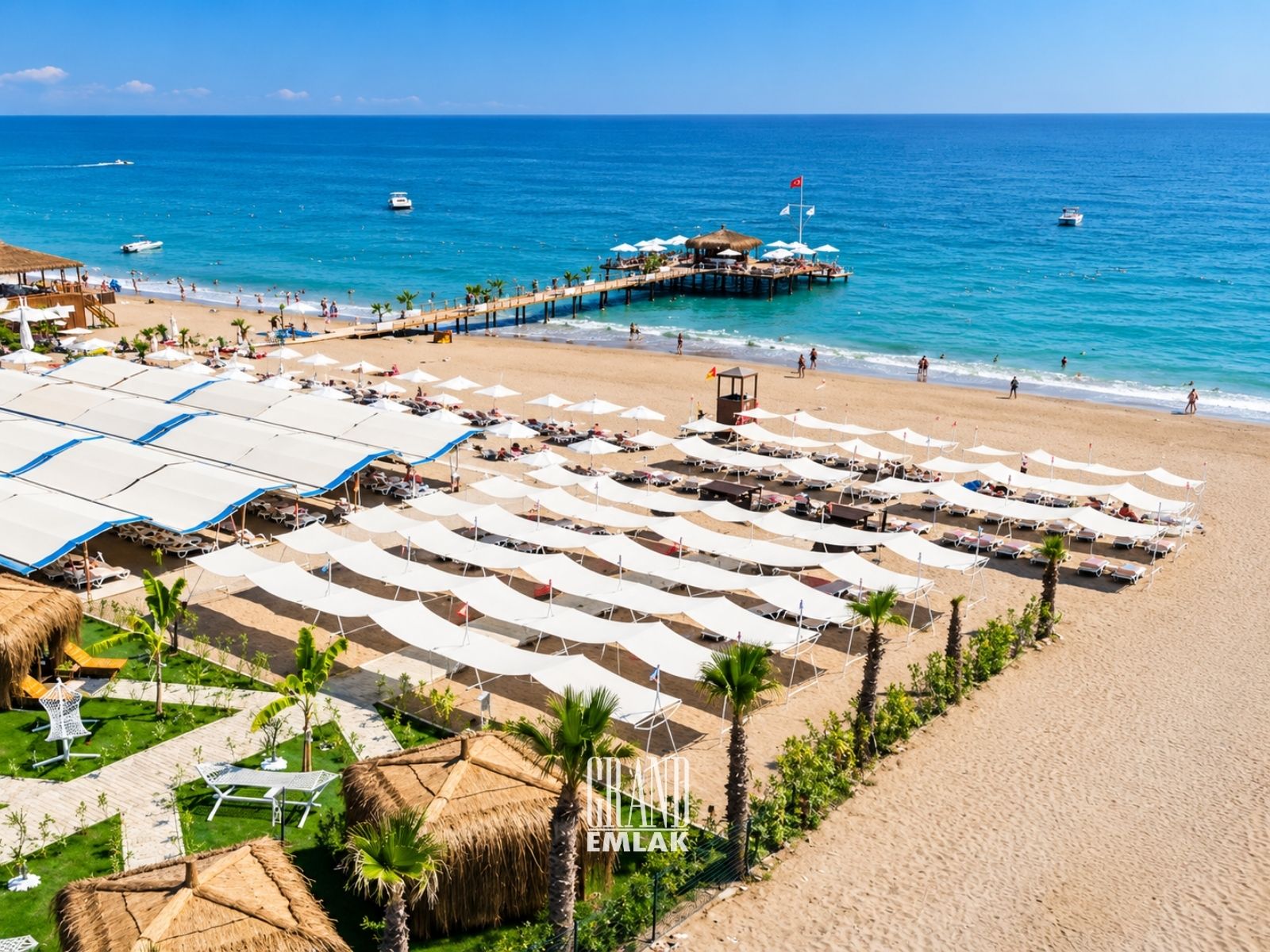 1+1 Apartment for Sale in Sirius Town with Private Beach, Hotel Comfort & Airbnb License — Kemerağzı, Aksu, Antalya
