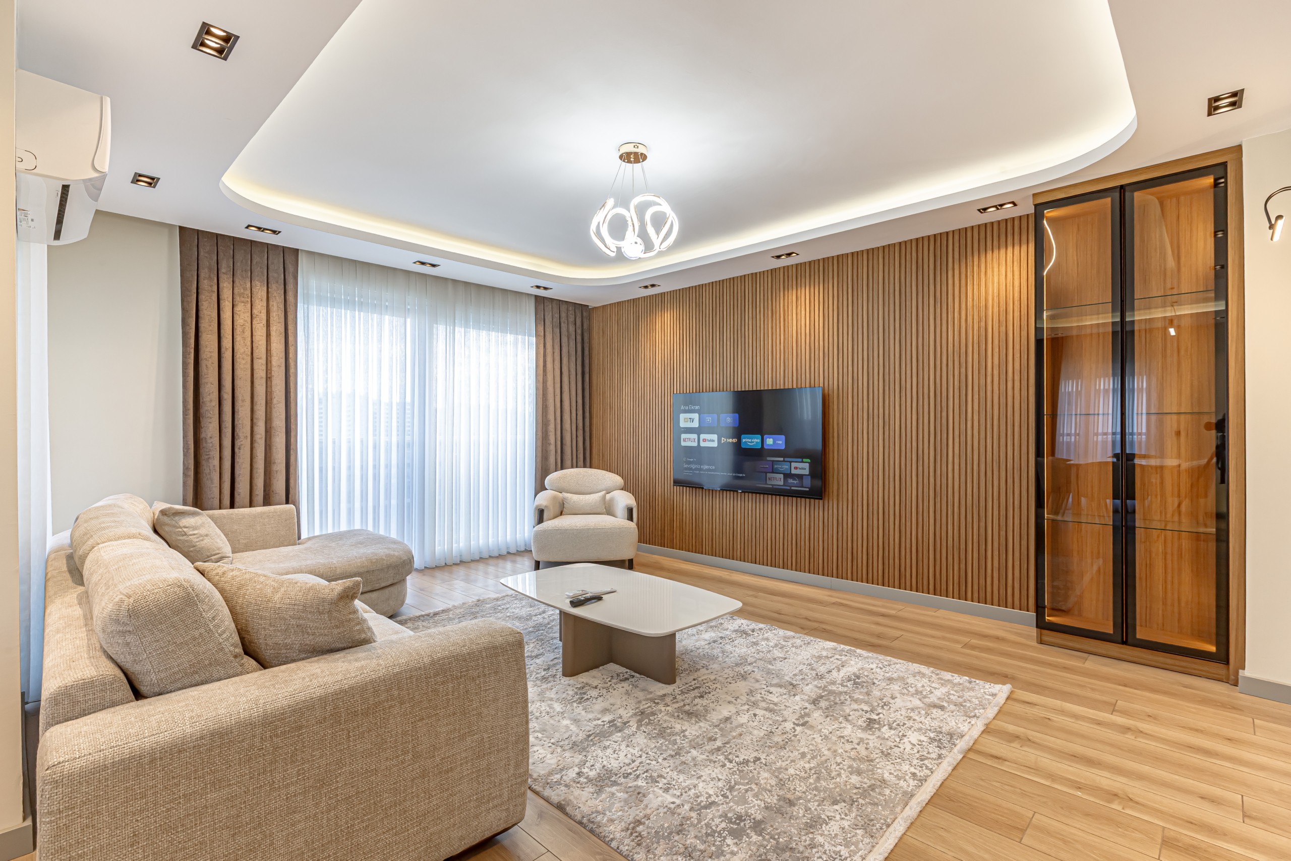 Möblerad specialdesignad 2+1-lägenhet uthyres nära havet i Kundu — Kemerağzı, Antalya