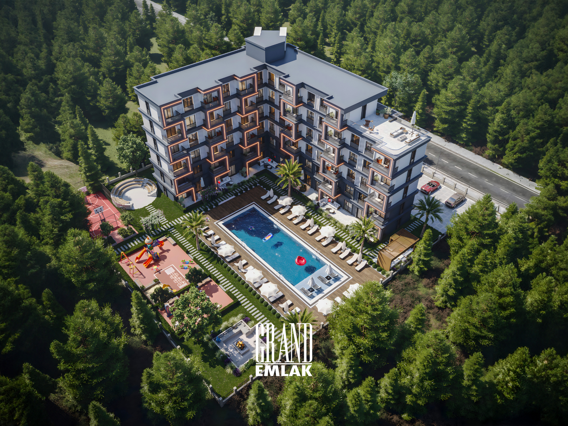 1+1-Wohnung mit Pool zum Verkauf in der Wohnanlage Sapphire in Altıntaş — Altıntaş, Aksu, Antalya