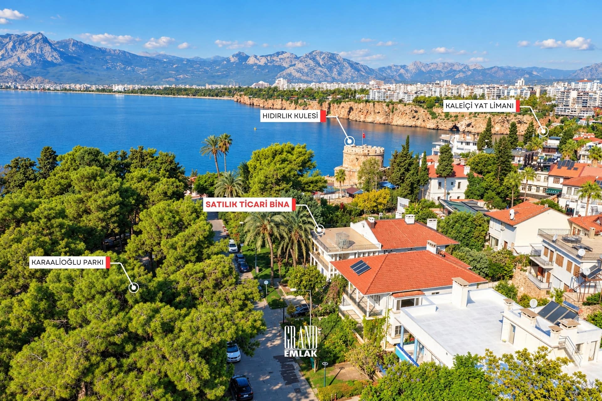 750 m² Entire Residential + Commercial Building for Sale with Sea View in Antalya Kaleiçi — Kılınçarslan, Muratpaşa, Antalya